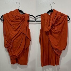 Rick Owens Drkshdw Fall/Winter 2021 Draped Rust Top